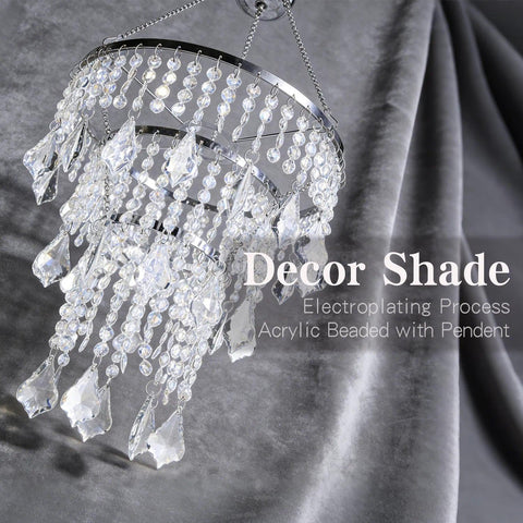 Sunli House three-tier beaded chandelier shade creates layered hallway glow