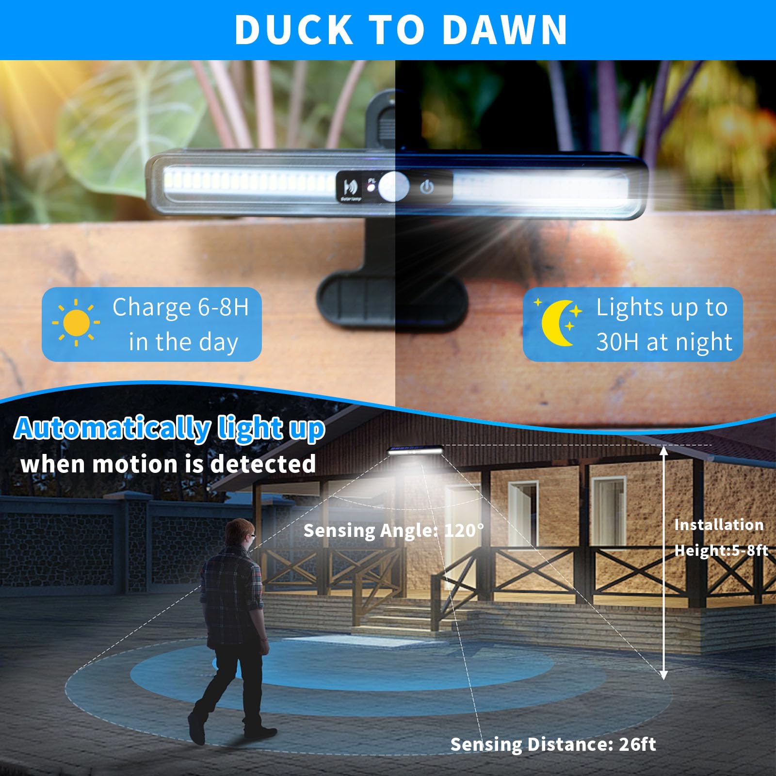 Sunlight Encounter clip-on solar light set up for outdoor camping lighting