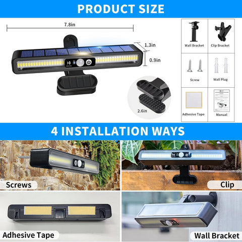 Sunlight Encounter clip-on solar light demonstrating IP55 weather protection