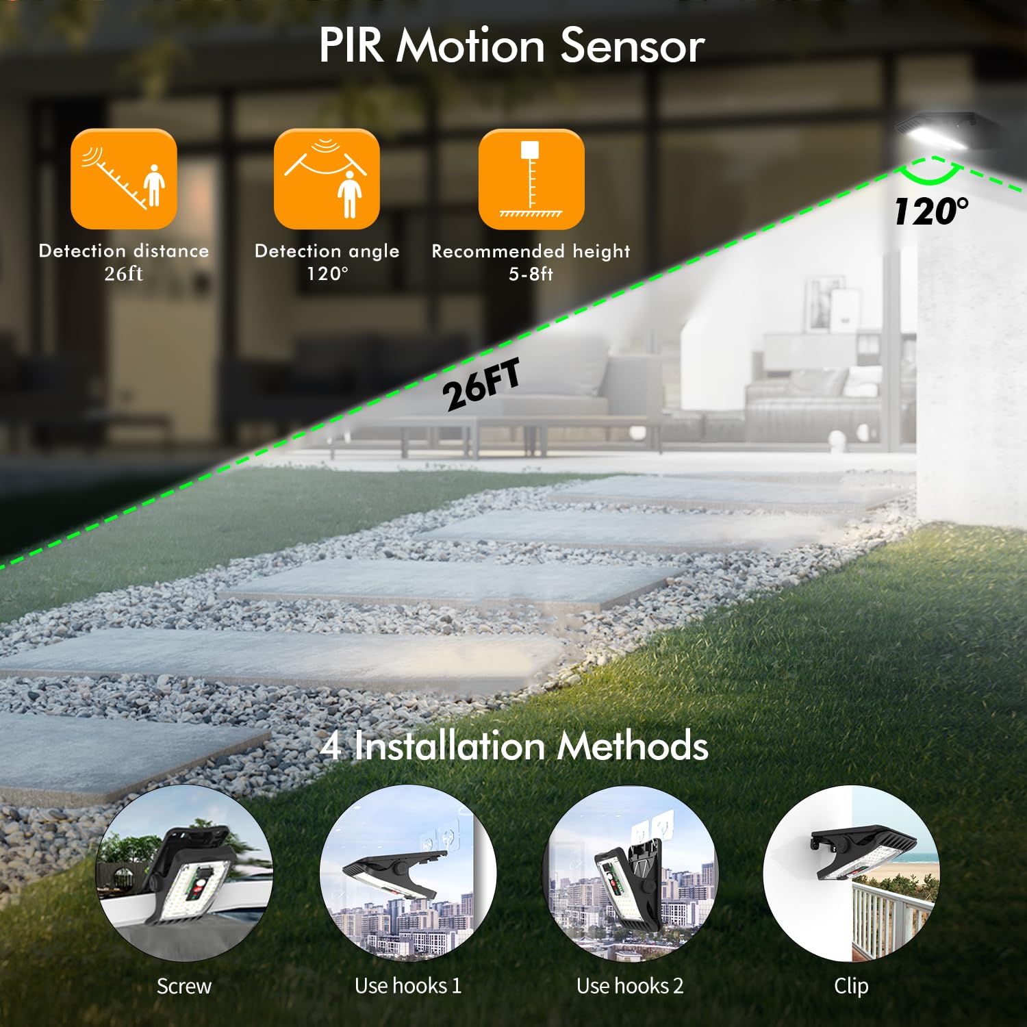 Sunlight Encounter IP64 waterproof solar light designed to withstand rain and snow.