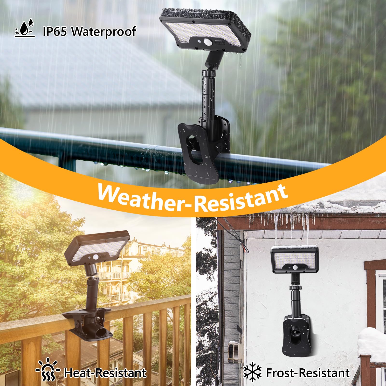 Sunlight Encounter IP65 weatherproof design withstands outdoor conditions