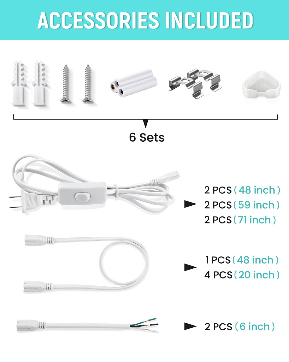 SUNLINKCO 4FT T5 LED fixture demonstrates crisp cool white brightness for retail or workshop.
