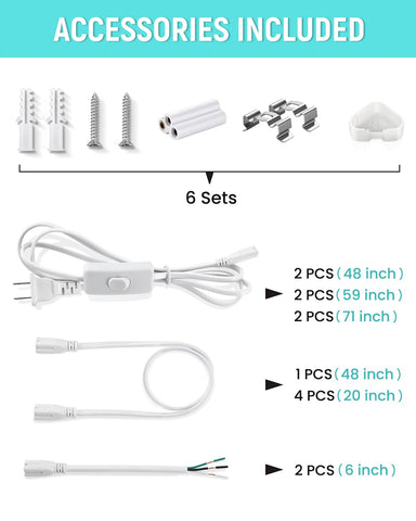 SUNLINKCO 4FT T5 LED fixture demonstrates crisp cool white brightness for retail or workshop.