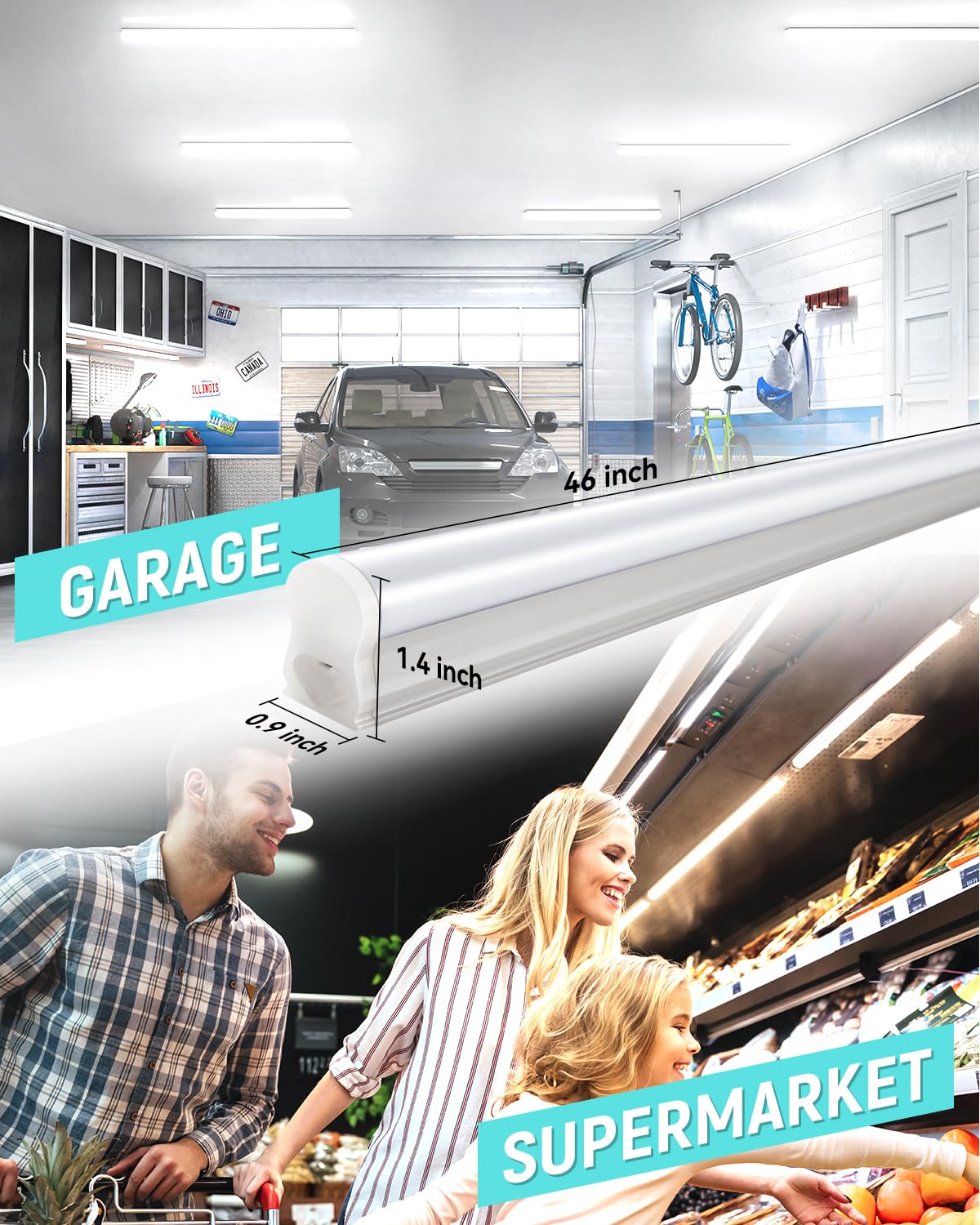 SUNLINKCO 4FT T5 LED fixture with 5-year warranty supports long-term use with confidence.