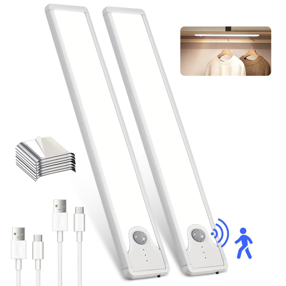 SUNLINKCO 8-inch under-cabinet light in a two-pack for bright, easy installation