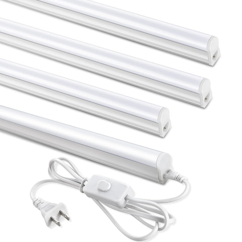 SUNLINKCO four-pack 4ft LED shop lights set delivering bright workspace illumination