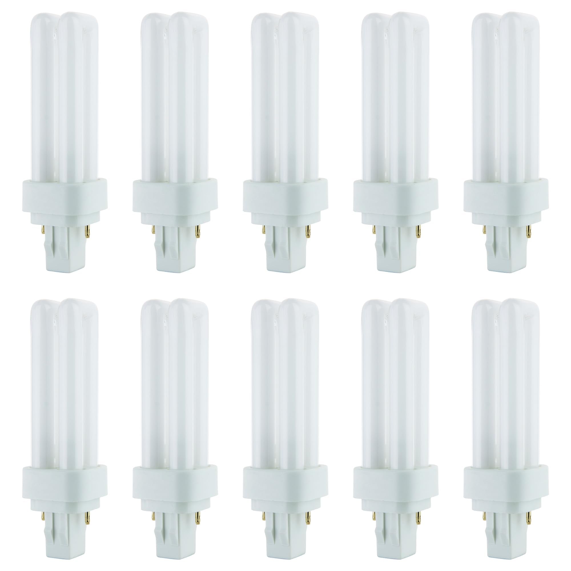 Sunlite 40542 front view shows compact double twin tube CFL with GX23-2 base.
