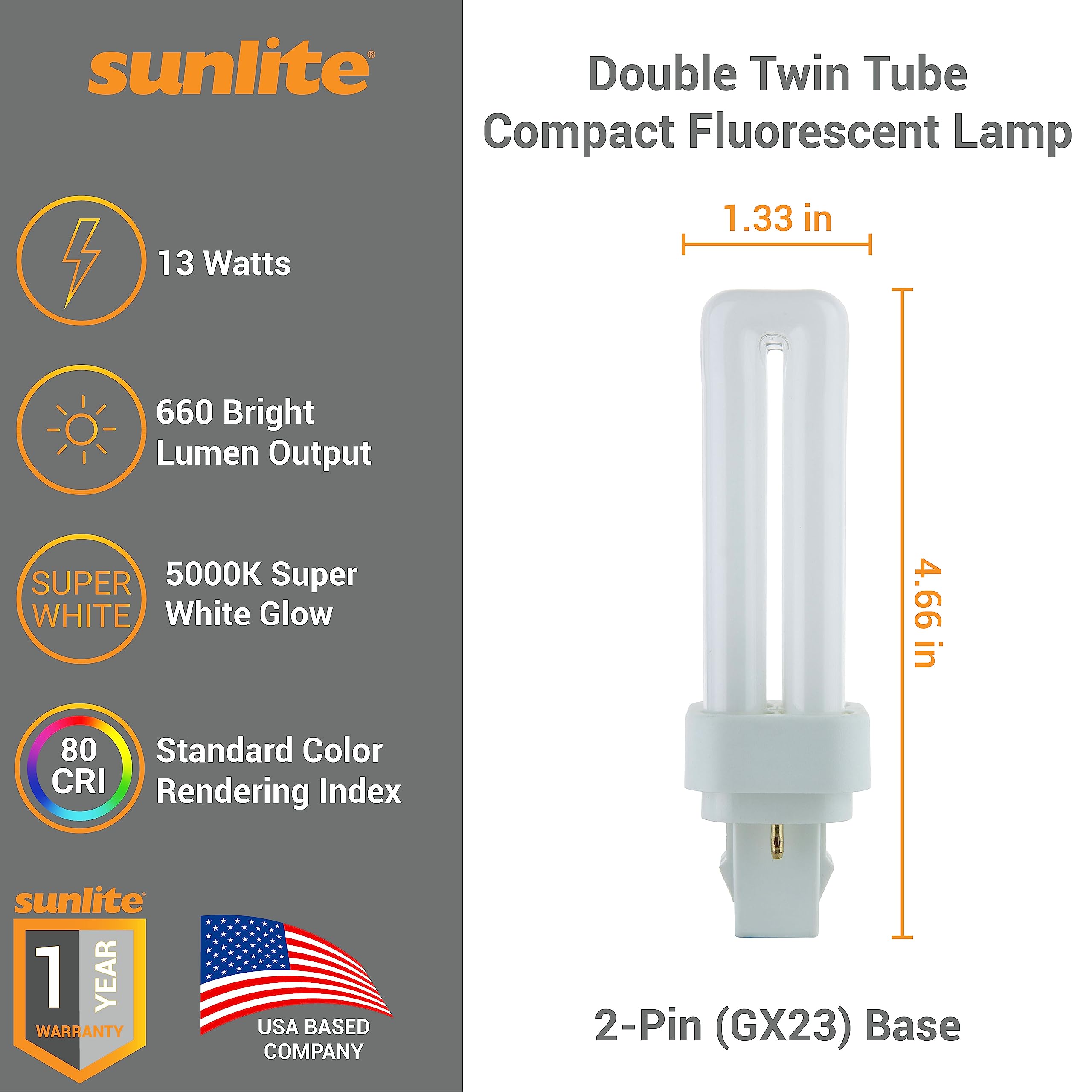 Sunlite 40542 side view highlights slim, easy-to-fit design.