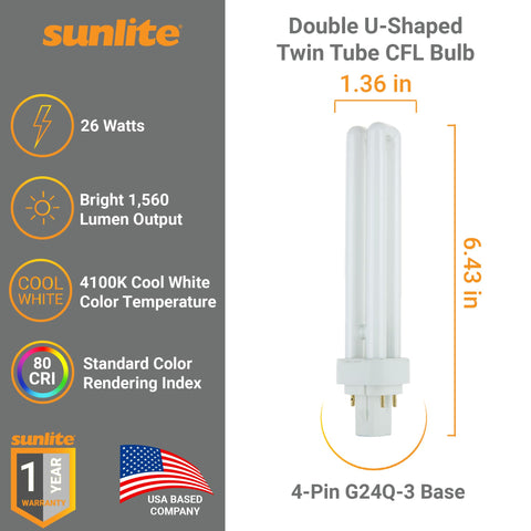 Sunlite 4100K cool white light for crisp, productive spaces.