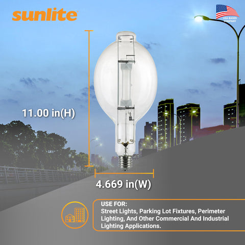 Sunlite MH1000U BT37 showing 4000K neutral white light.