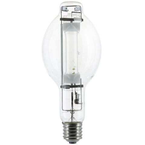 Sunlite MH1000U BT37 lamp in clear glass delivers high-output outdoor lighting.
