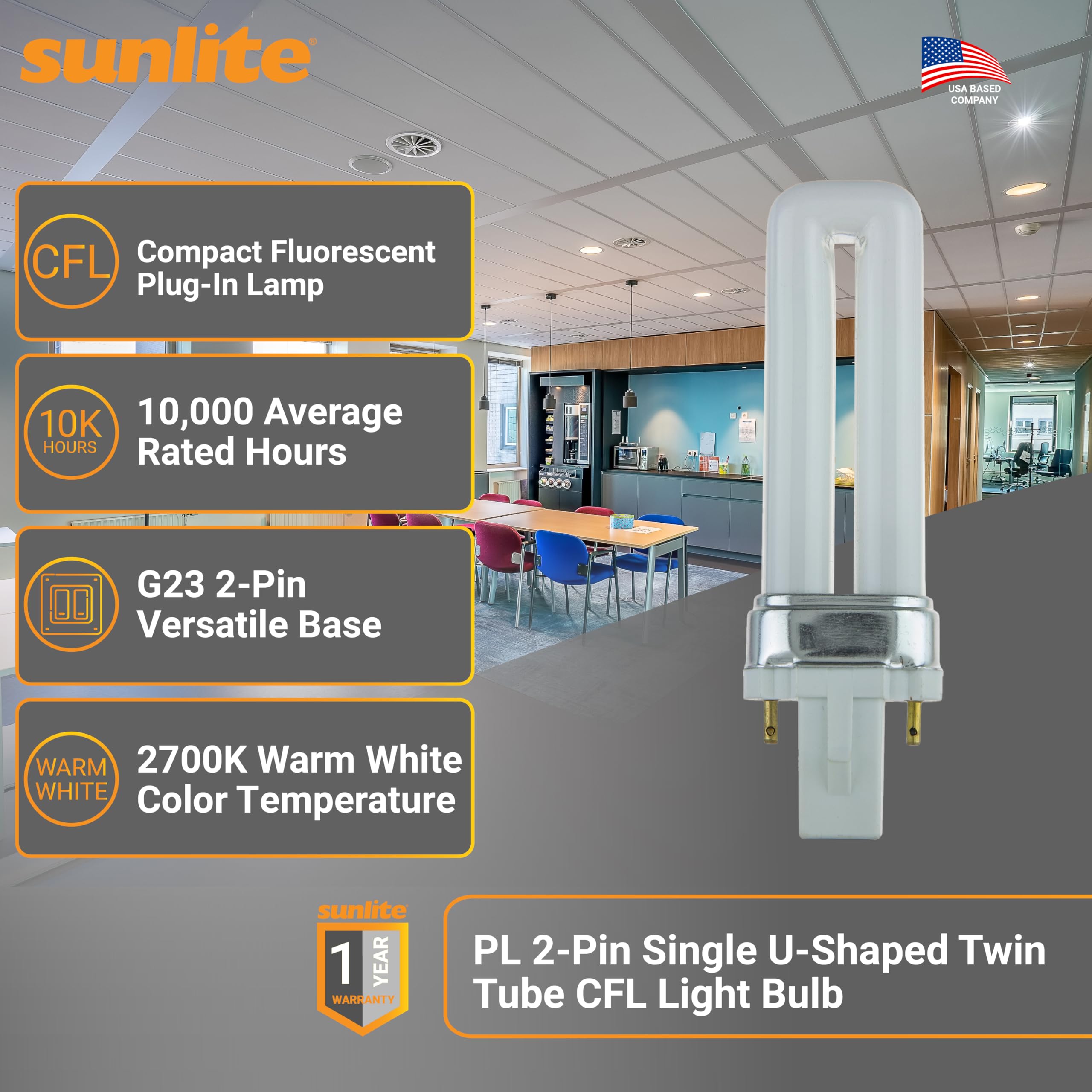 Sunlite PL7/SP27K soft white 2700K glow for cozy homes