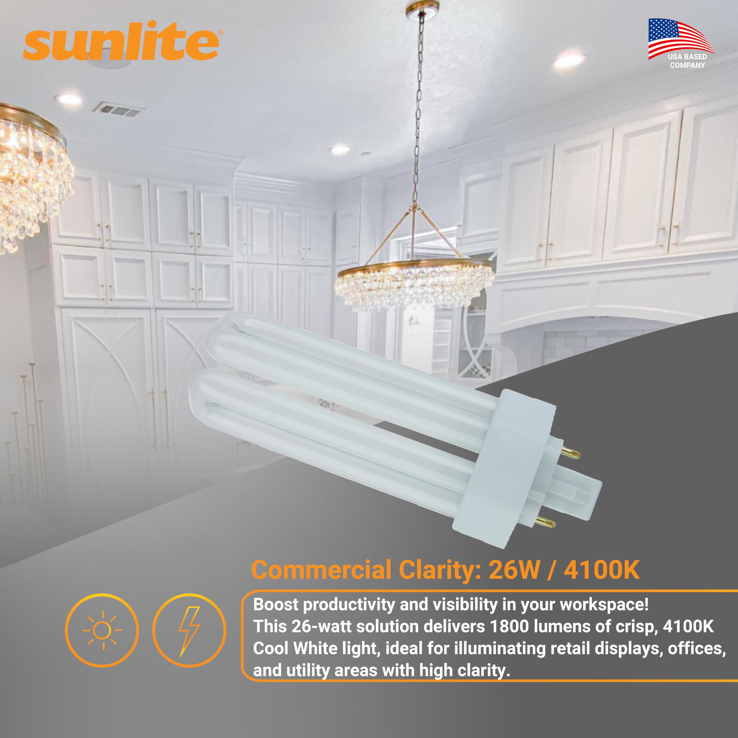 Sunlite PLT26-E-SP 10-pack packaging ideal for bulk replacements.