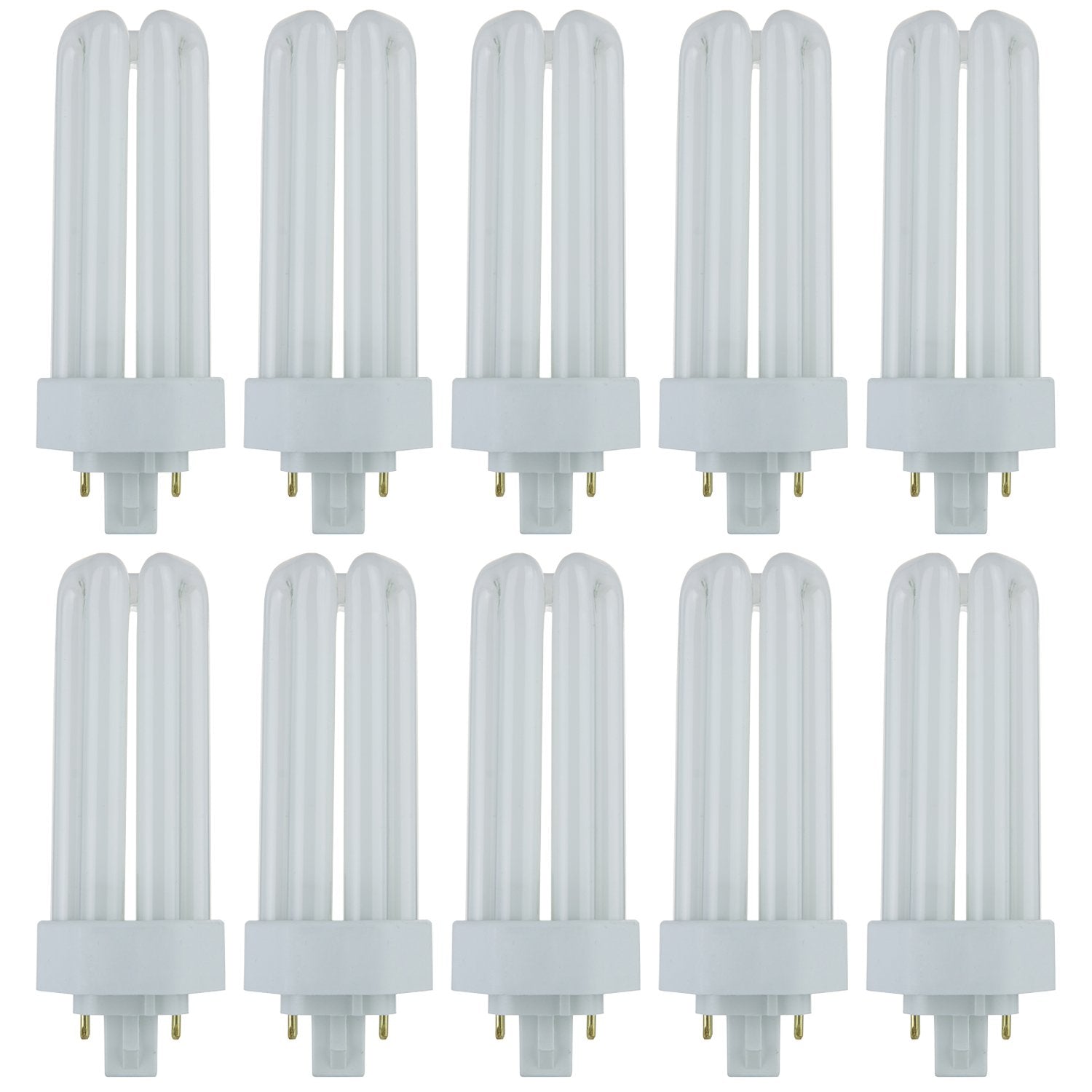 Sunlite PLT26/E/SP front view of the compact fluorescent tube with bright output.