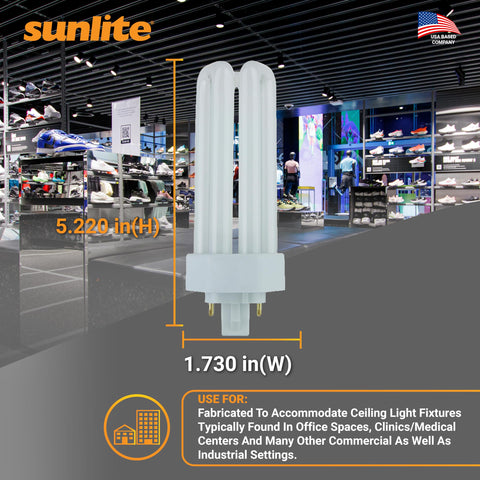 Sunlite PLT26/E/SP daylight 6500K creates crisp, energizing workspaces.