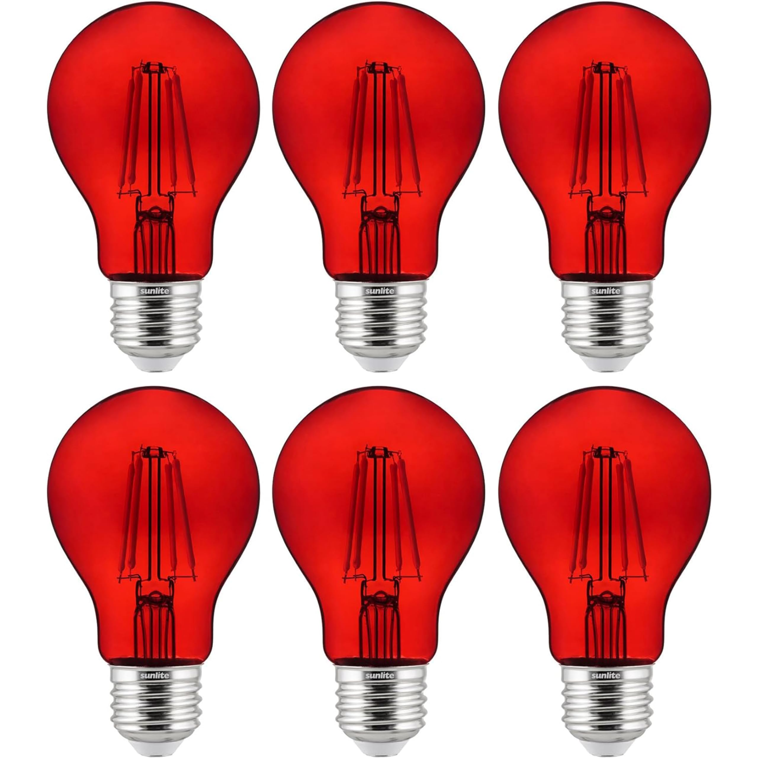 Sunlite red filament A19 bulb adds vibrant color to any room or event