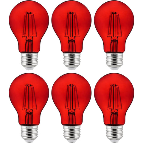 Sunlite red filament A19 bulb adds vibrant color to any room or event