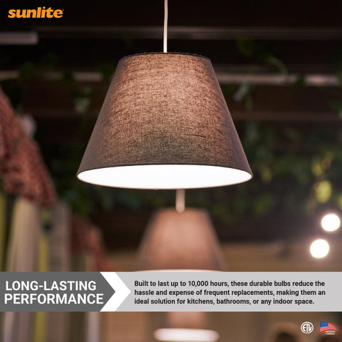 Sunlite ShabBulb fits standard fixtures for versatile lighting.