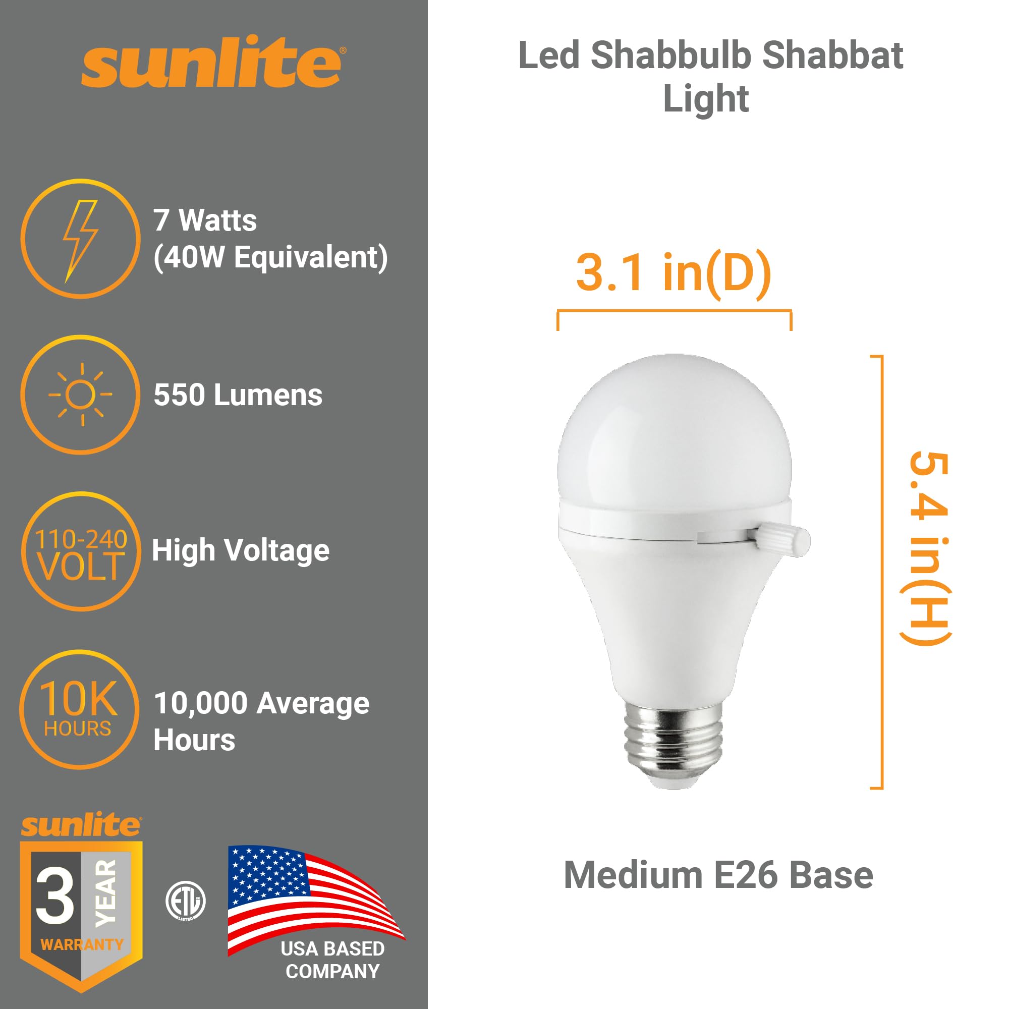 Sunlite ShabBulb hidden-light mode shows concealment while wired.