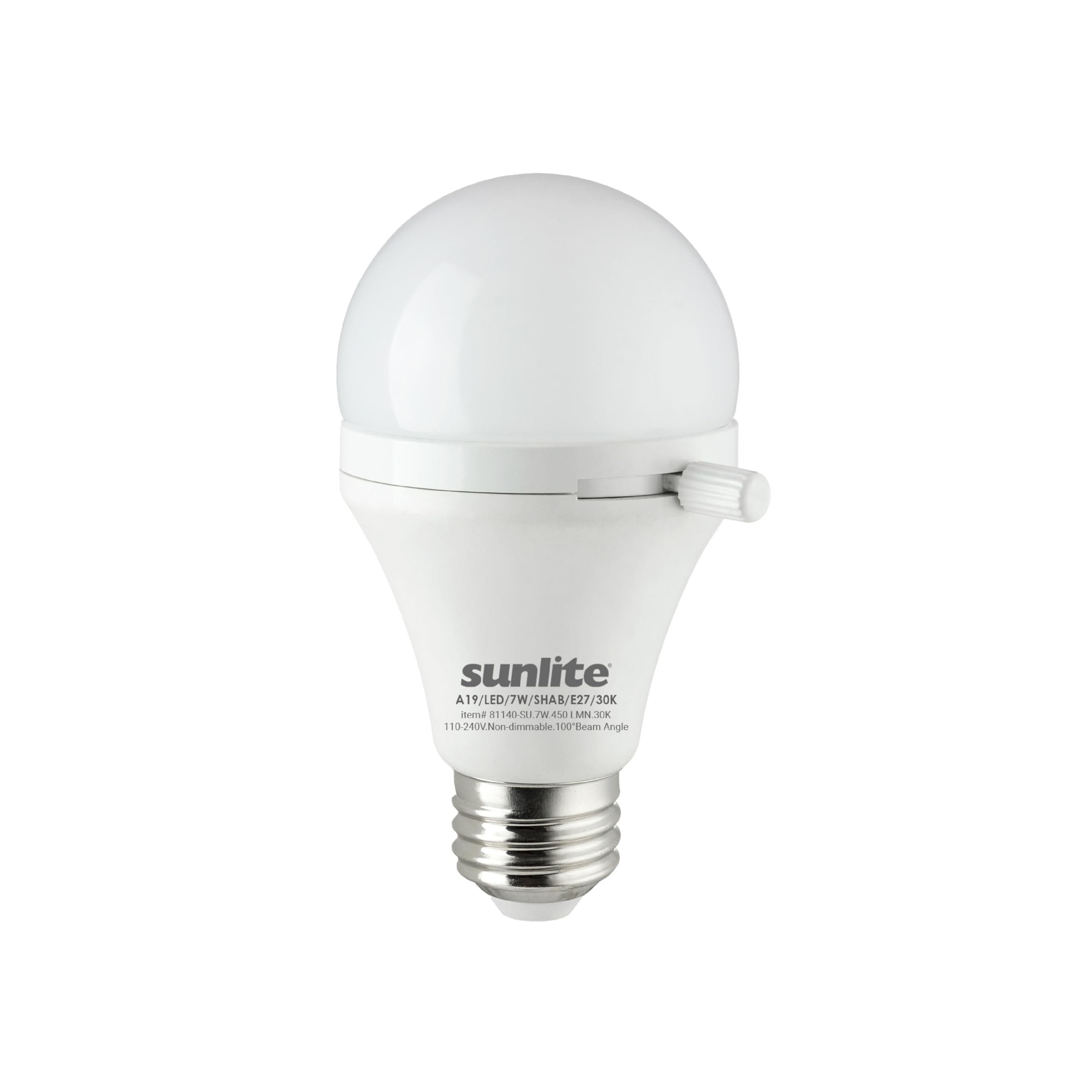 Sunlite ShabBulb lever slide with hidden LEDs for Shabbat use.