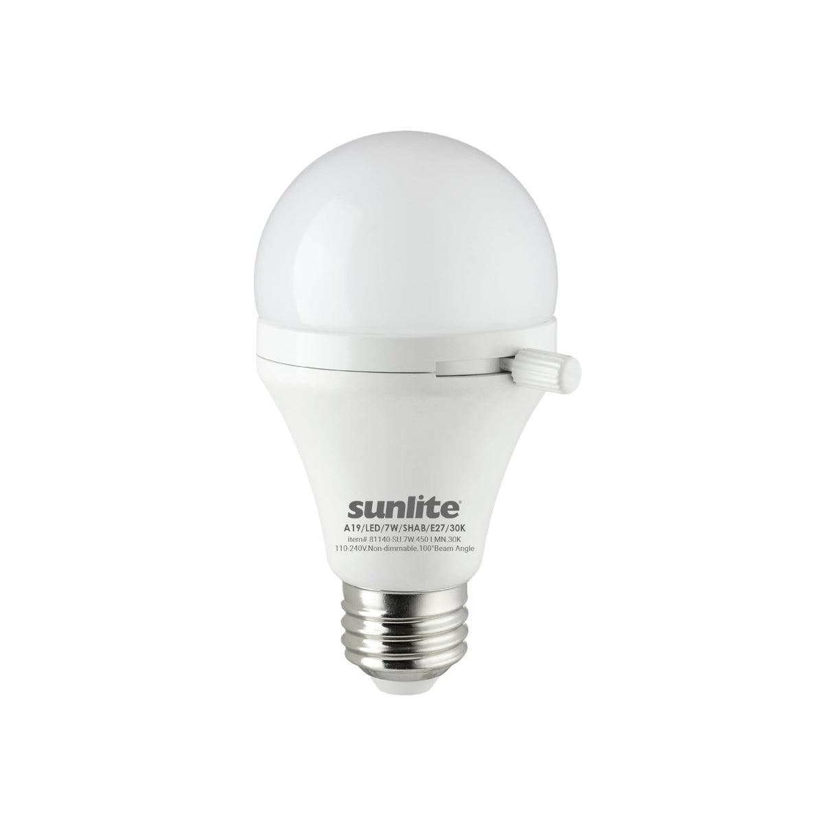 Sunlite ShabBulb lever slide with hidden LEDs for Shabbat use.