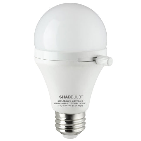 Sunlite ShabBulb lever slide demonstrates easy Shabbat light control.