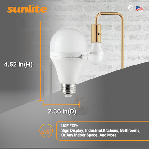 Sunlite ShabBulb fits open fixtures in dry locations.