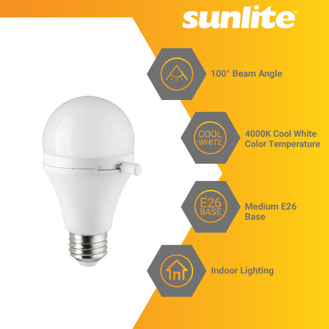 Sunlite ShabBulb warm 4000K glow for cozy rooms.