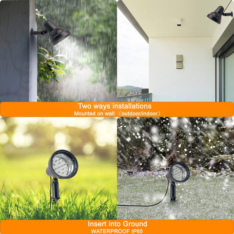 SUNLONG LED solar spot in natural white 5500K for clear outdoor ambiance.
