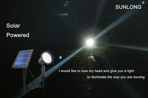 SUNLONG replaceable battery ensures long-lasting outdoor brightness.