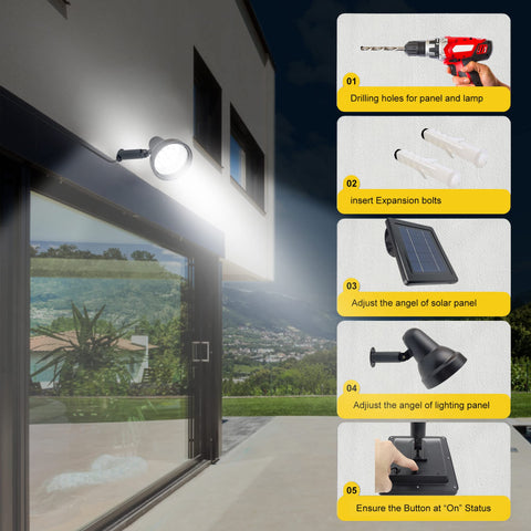 SUNLONG adjustable angle spotlight lets you target light precisely.