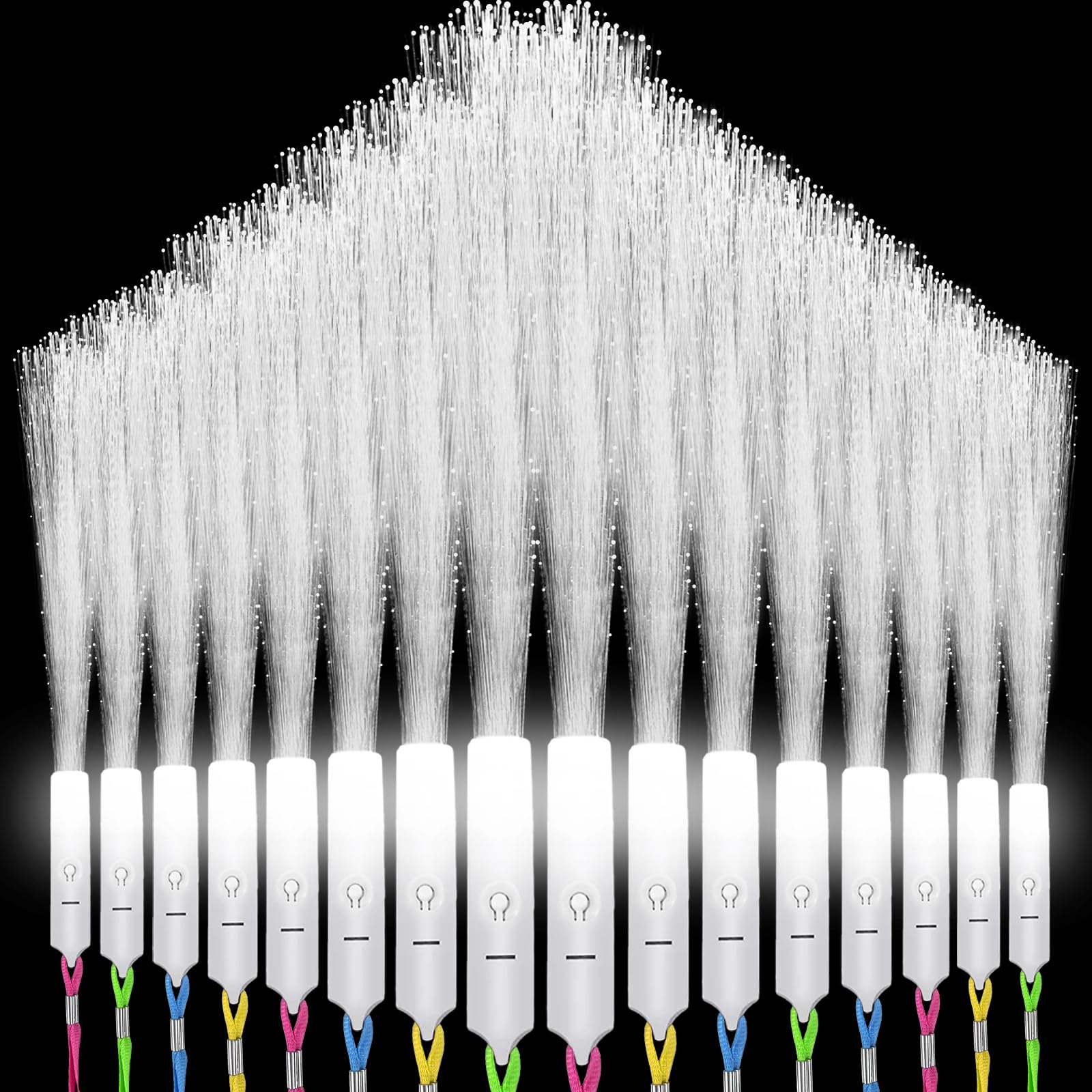 SUNLUMI white fiber-optic wand for weddings offers a soft, magical glow for photos.