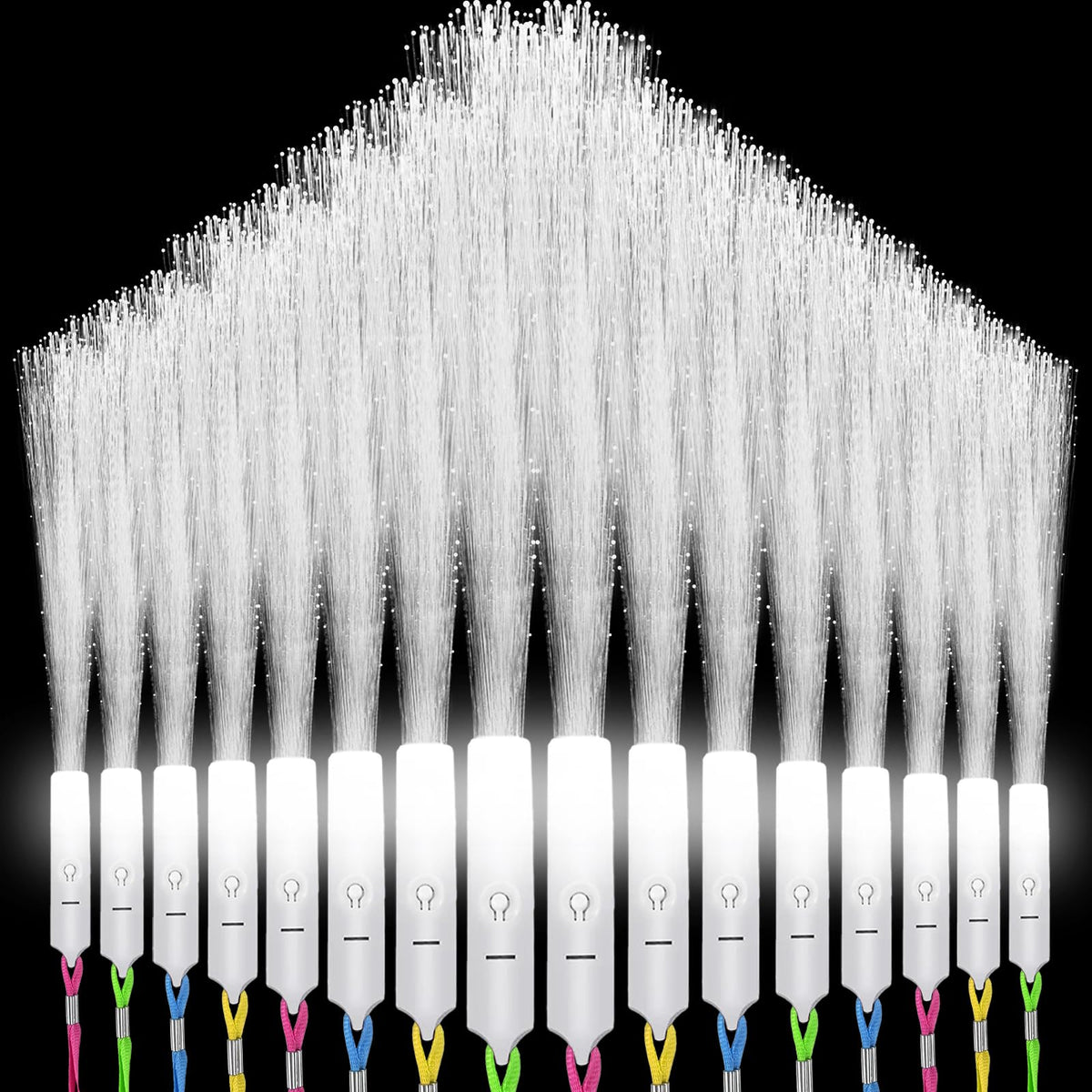 SUNLUMI white fiber-optic wand for weddings offers a soft, magical glow for photos.