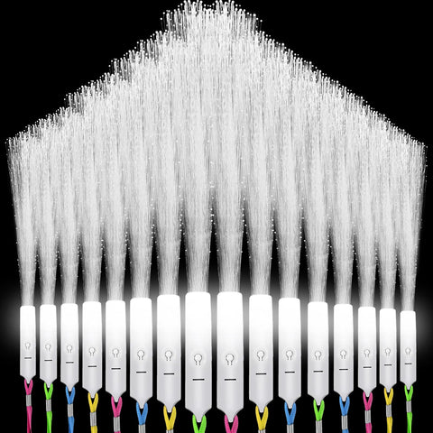 SUNLUMI white fiber-optic wand for weddings offers a soft, magical glow for photos.