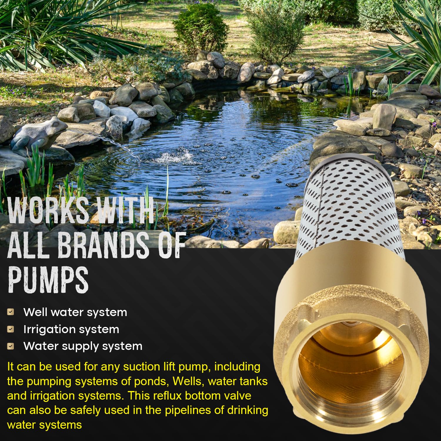 Sunluway Foot Valve Buna N O-Ring ensuring leak-proof seal and reliable performance.