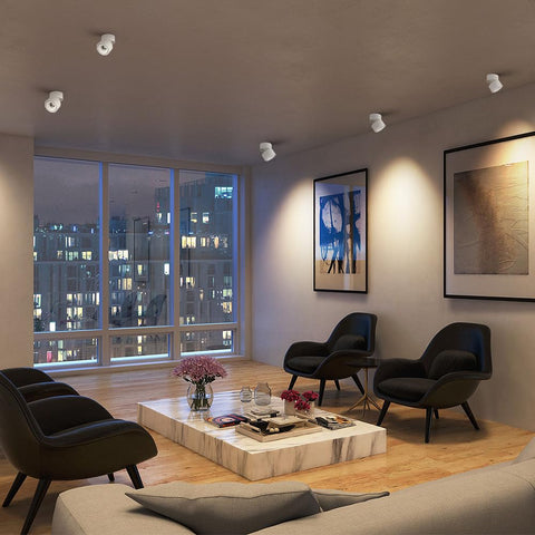 SUNMEIYI white finish ceiling spotlight highlights architectural features with low glare.