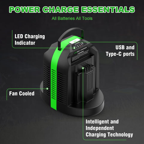 SUnMilY 56V EGO battery charger compatible with BA2800 and BA4200.