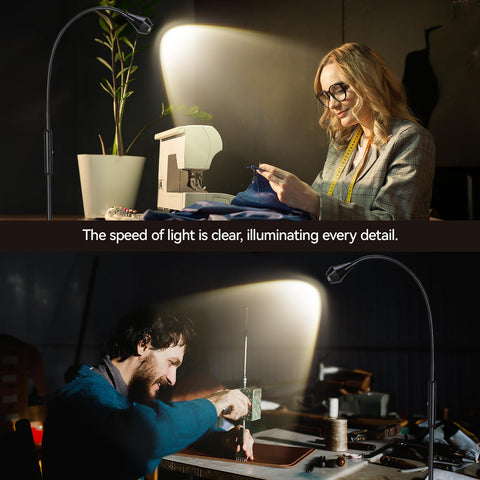 SUNMORY gooseneck lamp with 360° adjustability for precise task lighting