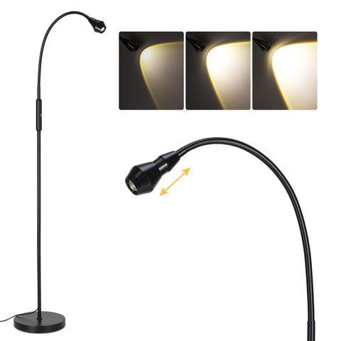 SUNMORY adjustable LED floor lamp with wide beam for living room ambience and reading