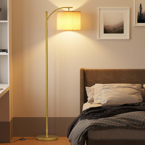 SUNMORY arc floor lamp shows three color temperatures for dynamic mood lighting