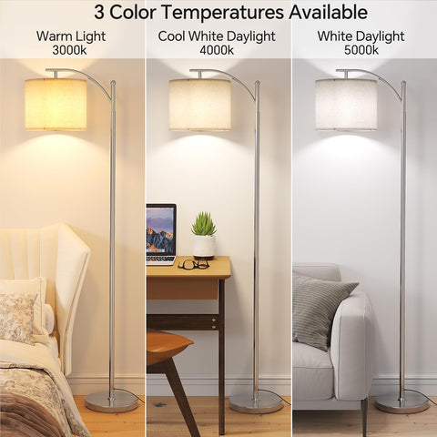 SUNMORY Arc Floor Lamp adjustable shade for precise reading light
