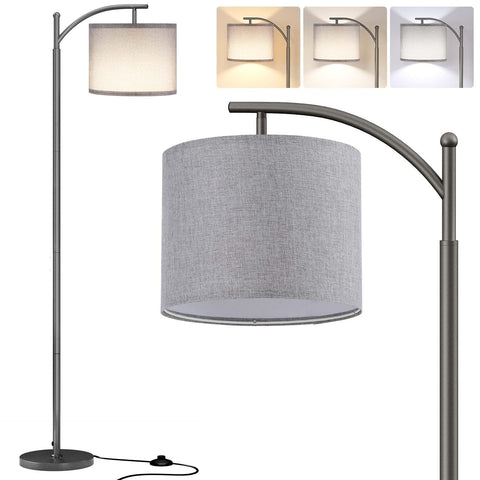 SUNMORY arc floor lamp assembly demonstrates easy setup for a sleek living room focal point.