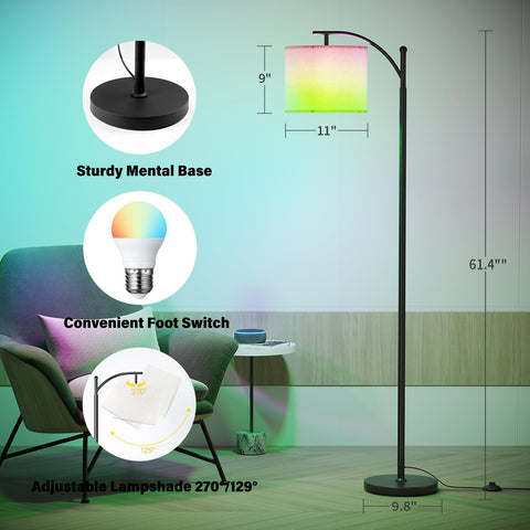 SUNMORY Arc Floor Lamp dimmable feature enables precise brightness levels.