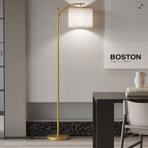 SUNMORY arc floor lamp gold finish adds modern touch to room