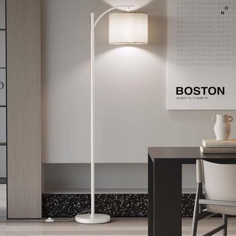 SUNMORY arc floor lamp weighted base ensures stable setup.