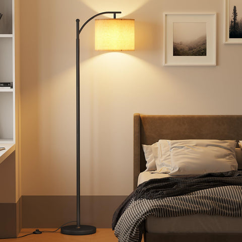 SUNMORY Arc Floor Lamp heavy base ensuring minimal wobble in busy rooms.
