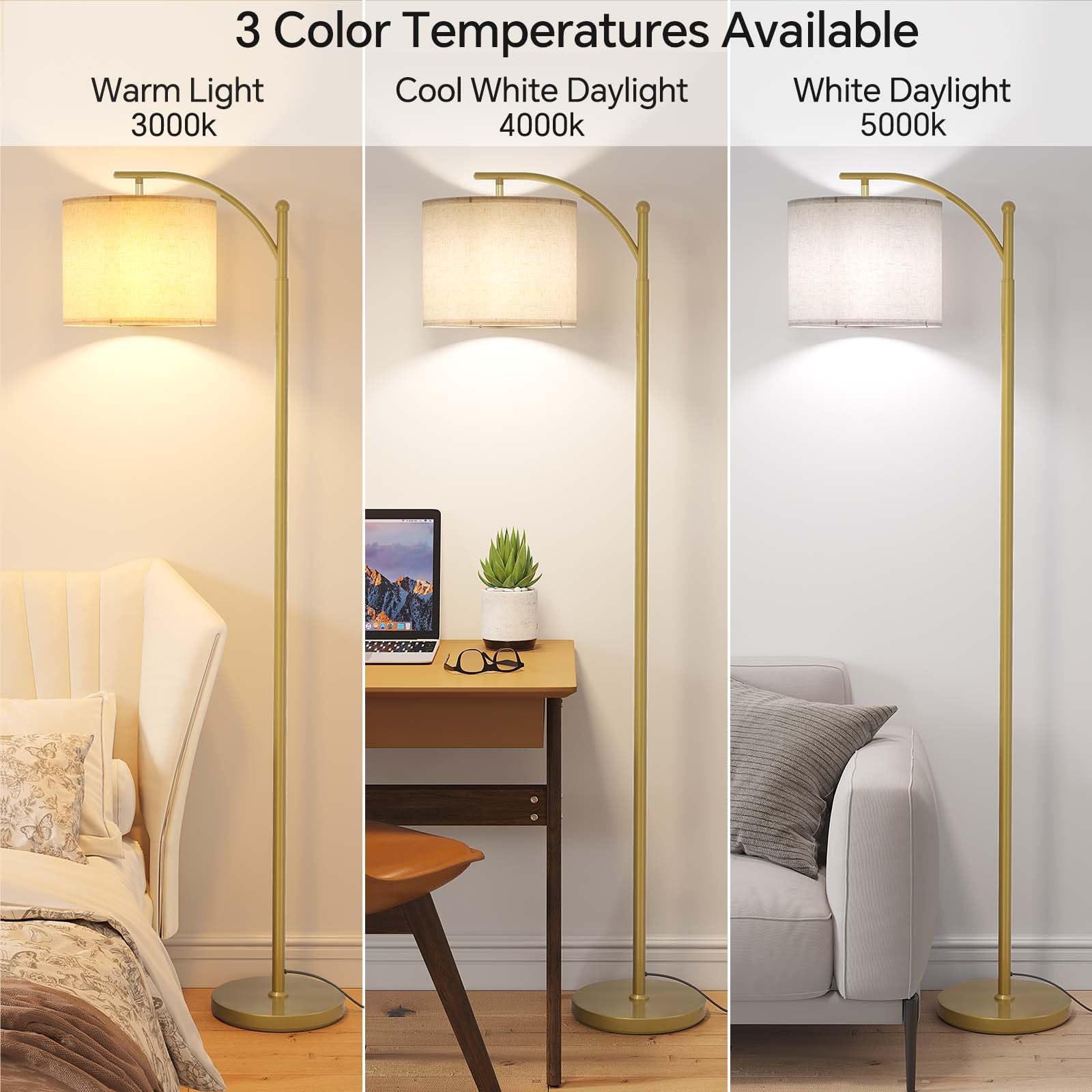 SUNMORY arc floor lamp rotatable head for precise lighting