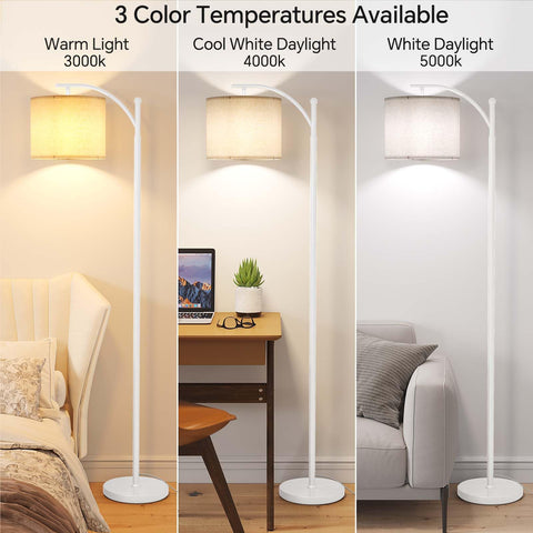 SUNMORY arc floor lamp with rotatable shade for adjustable lighting.