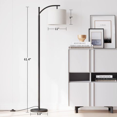 Magnetic remote dock on SUNMORY Arc Floor Lamp frame for easy storage.