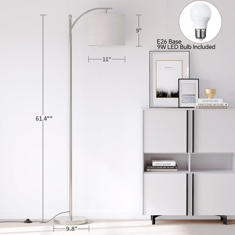 SUNMORY Arc Floor Lamp with sturdy base prevents tipping in active spaces